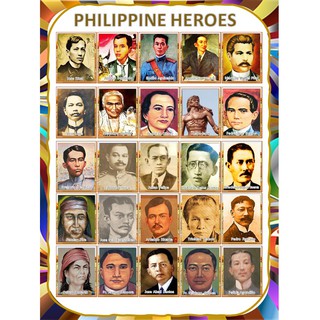 PHILIPPINE HEROES CHART | A4 | LAMINATED | 1 PC | Shopee Philippines