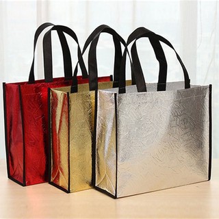 haomi collection、ecobagFoldable Laser Shopping Bag Reusable Eco Tote Waterproof Fabric Non-woven Bag