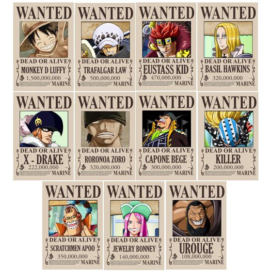 High Quality Print Worst Generation One Piece Wanted Poster (Waterproof ...