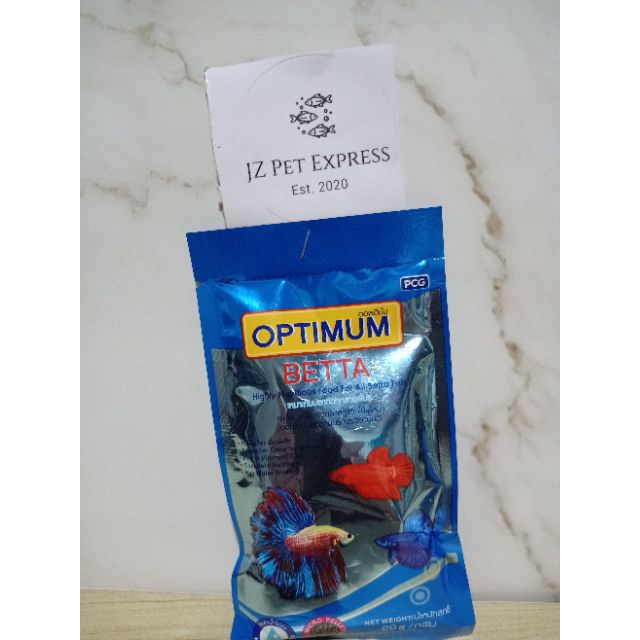 OPTIMUM BETTA Fish food 20g Shopee Philippines