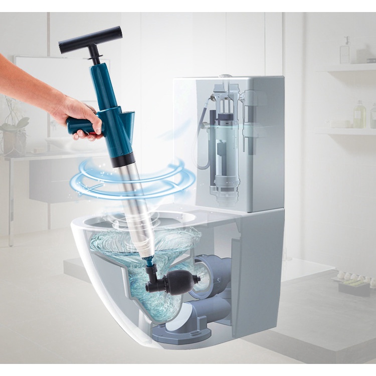 Toilet Cleaner Drain Declogger Air Plunger High Pressure Toilet Plunger