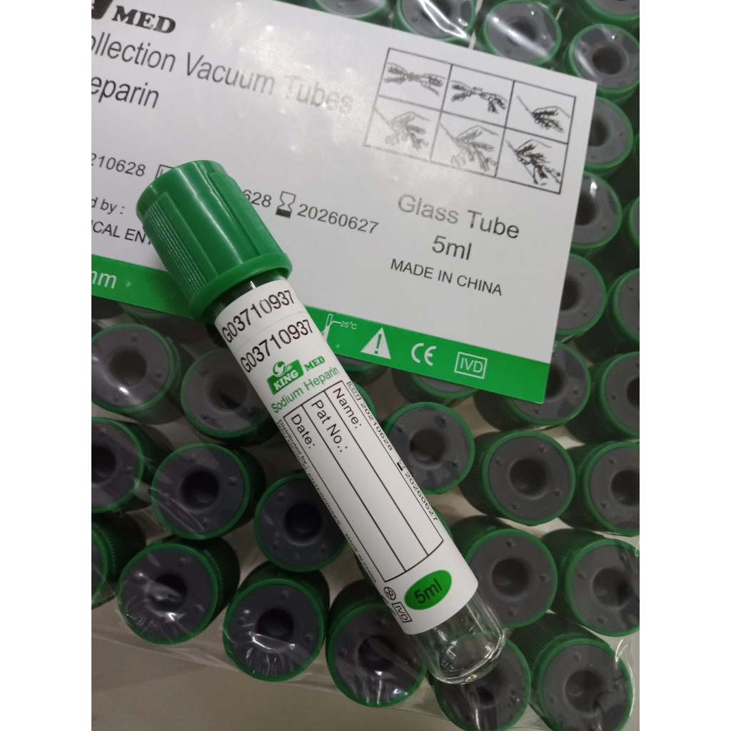 Heparin Sodium, Blood Collection Tube, Green Top Shopee Philippines