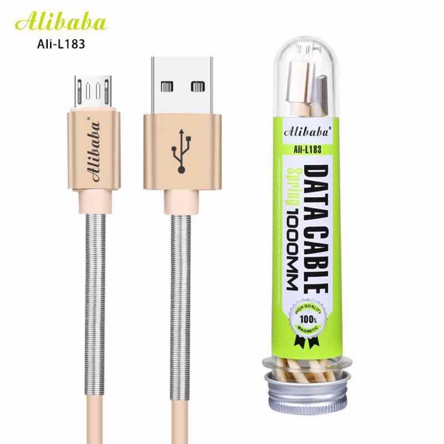 Alibaba AliL183 Spring 1000Mm Usb Data Cable Ios/Micro/Type C Shopee