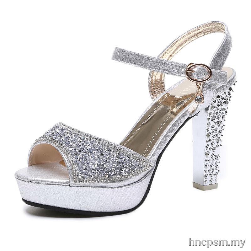 diamond heels silver