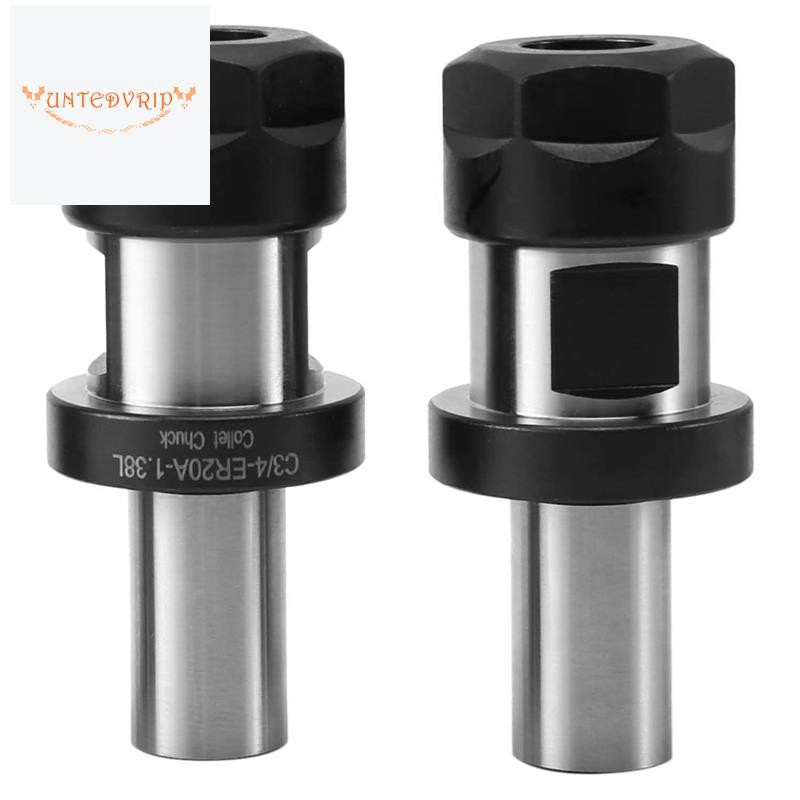 2Pcs Chuck Tool Holder C3/4-ER20 1.38L Tool Holder for Metal Processing, for Woodworking Accessories ER20 Chuck