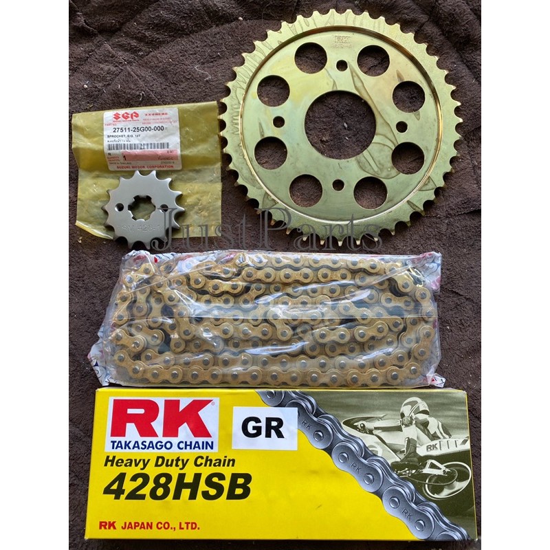 RK TAKASAGO SPROCKET + SGP (engine sprocket) SET R150 REBORN/F.I. (with