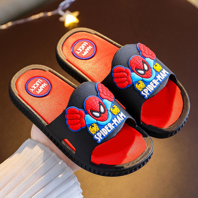 Ready Stock】卐【HHS】 Summer slippers Spider-Man cartoon bath non-slip soft  bottom children sandals Ki | Shopee Philippines