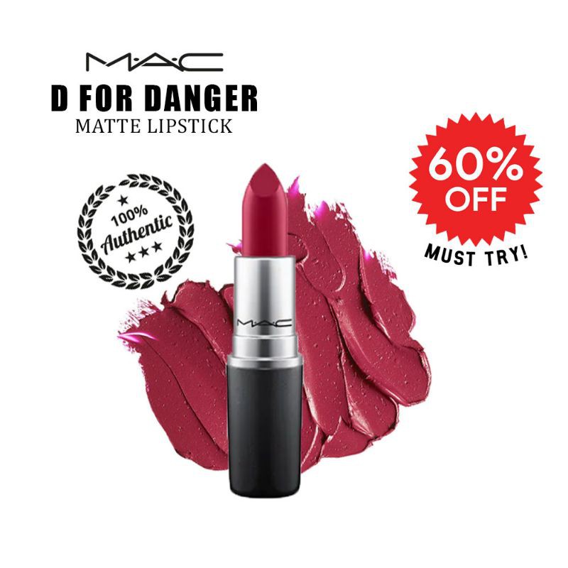 Authentic Mac D For Danger Matte Lipstick Full Size Shopee Philippines