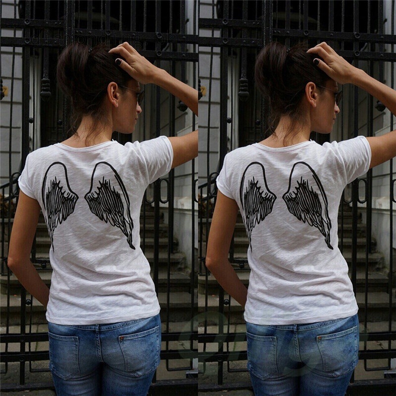 angel wing t shirt women's