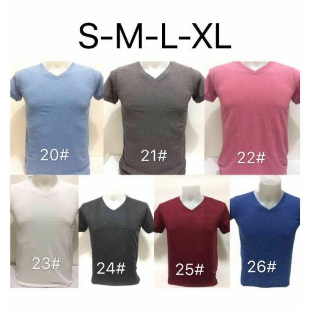 Cotton Slim Tee Plain Tee V Neck T Shirt Quality Bench Shopee