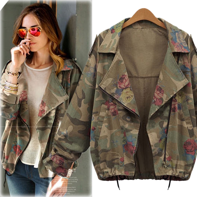 women's army denim jacket