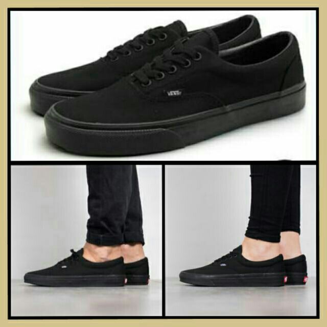 plain black vans shoes