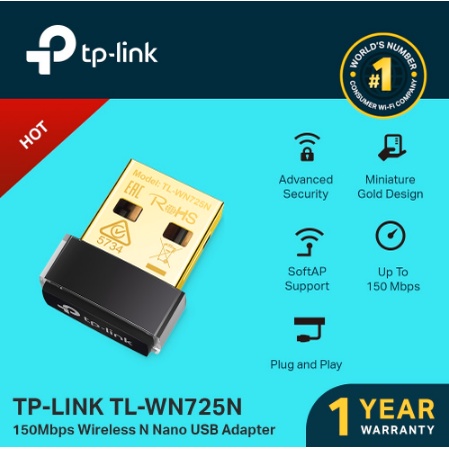 TP LINK TL-WN725N N150 USB WIFI Adapter | Shopee Philippines