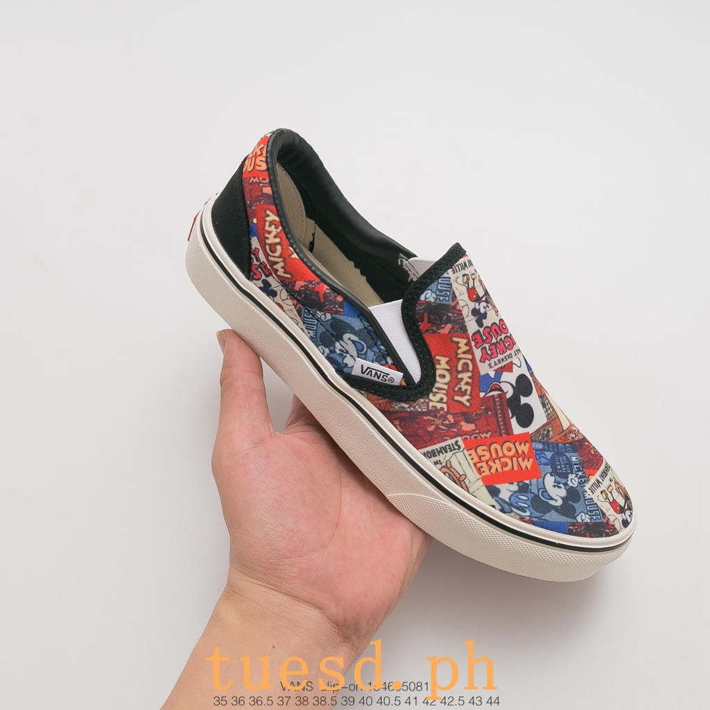 mickey mouse slip on vans