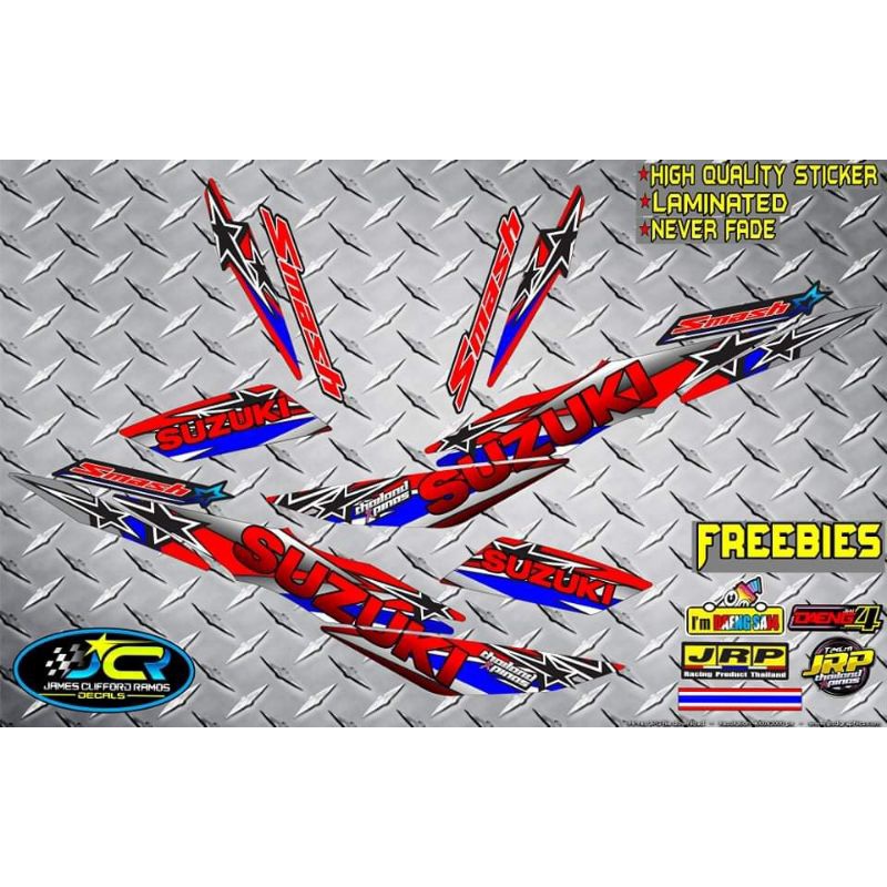 Suzuki Smash 115 Stock Decals Stickers Shopee Philippines