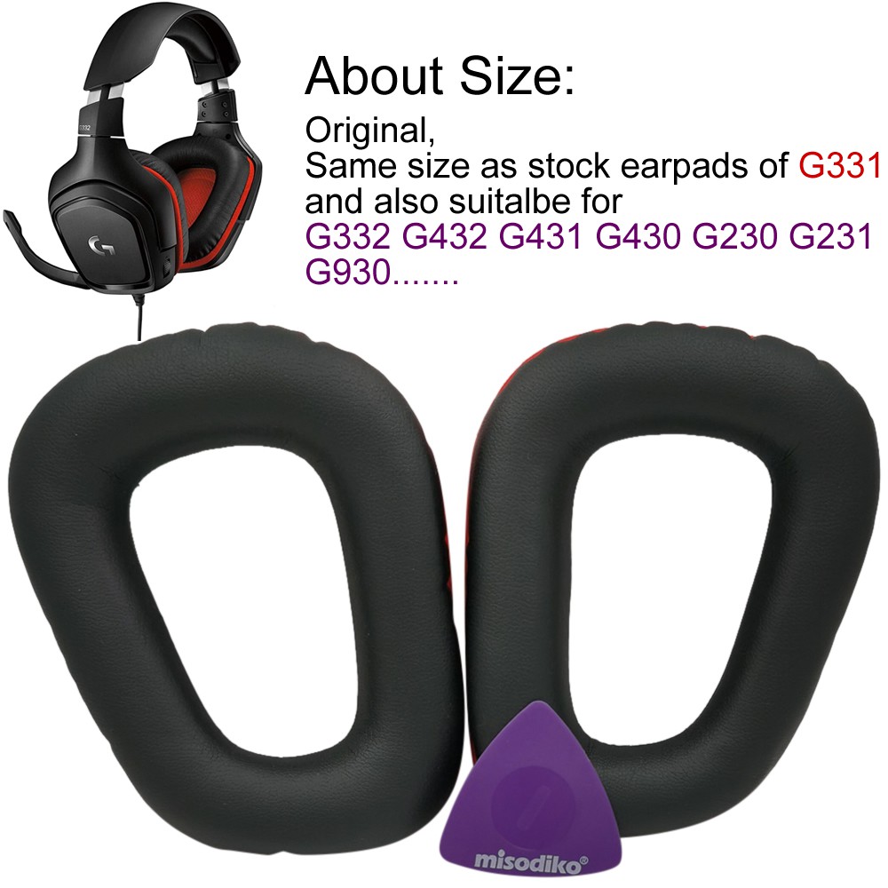 misodiko Ear Pads Cushions Replacement for Logitech G331, G332 G432 G431 G430  G230 G231 G930 Gaming | Shopee Philippines