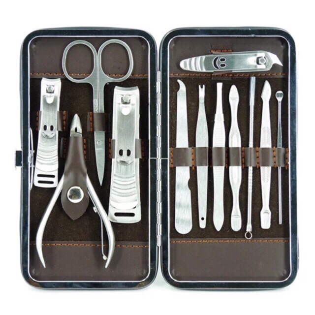 Maniküre-Set Nagelknipser – 12-teiliges Set In Gelb, Für Die Nagelpflege Zu Hause