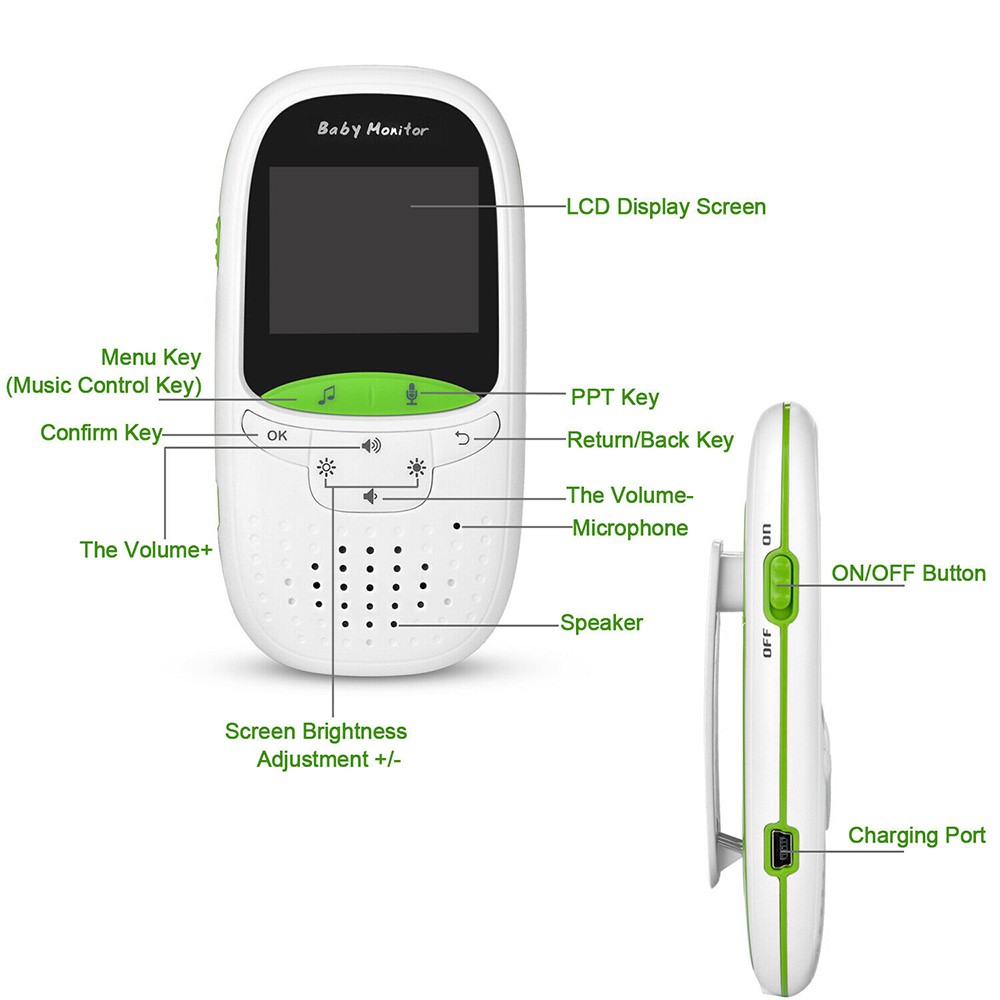 baby monitor screen and phone