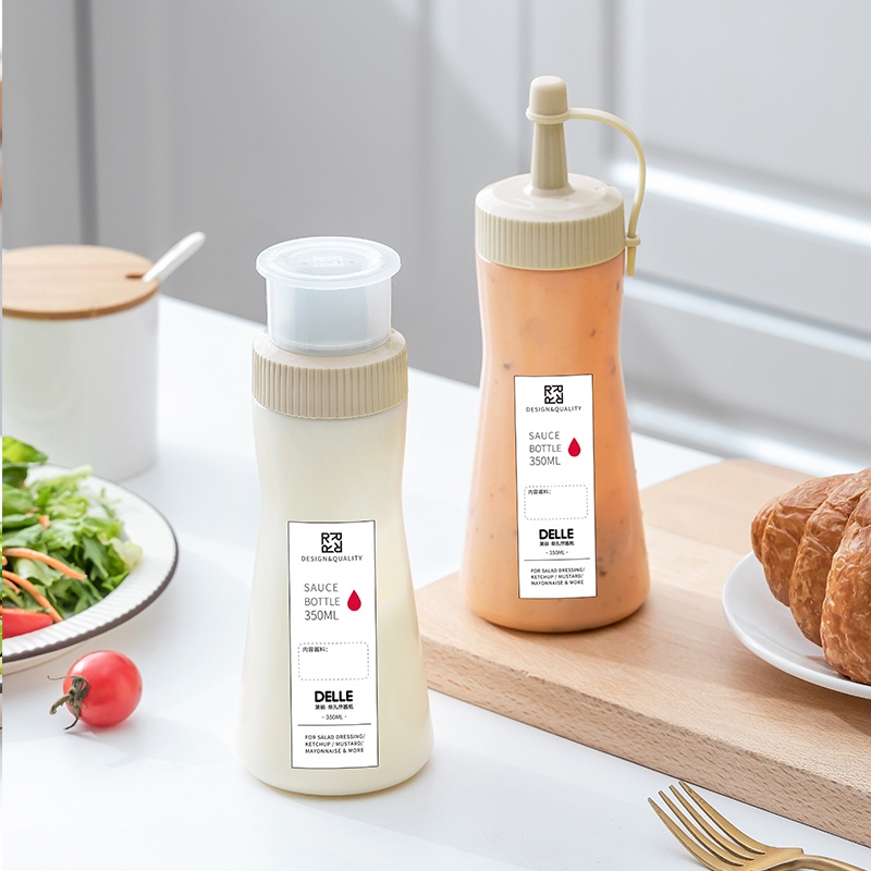 Single Multi Hole Lid Squeeze Bottle Scale Setting Ketchup Honey