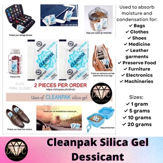 Cleanpak Aero Dry Plus 2PCS 1 3 5 10 20 Grams Silica Gel Dessicant Moisture Absorber PET NON WOVEN