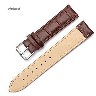 Unisex High Quality Faux Leather Watch Strap Buckle Band #6
