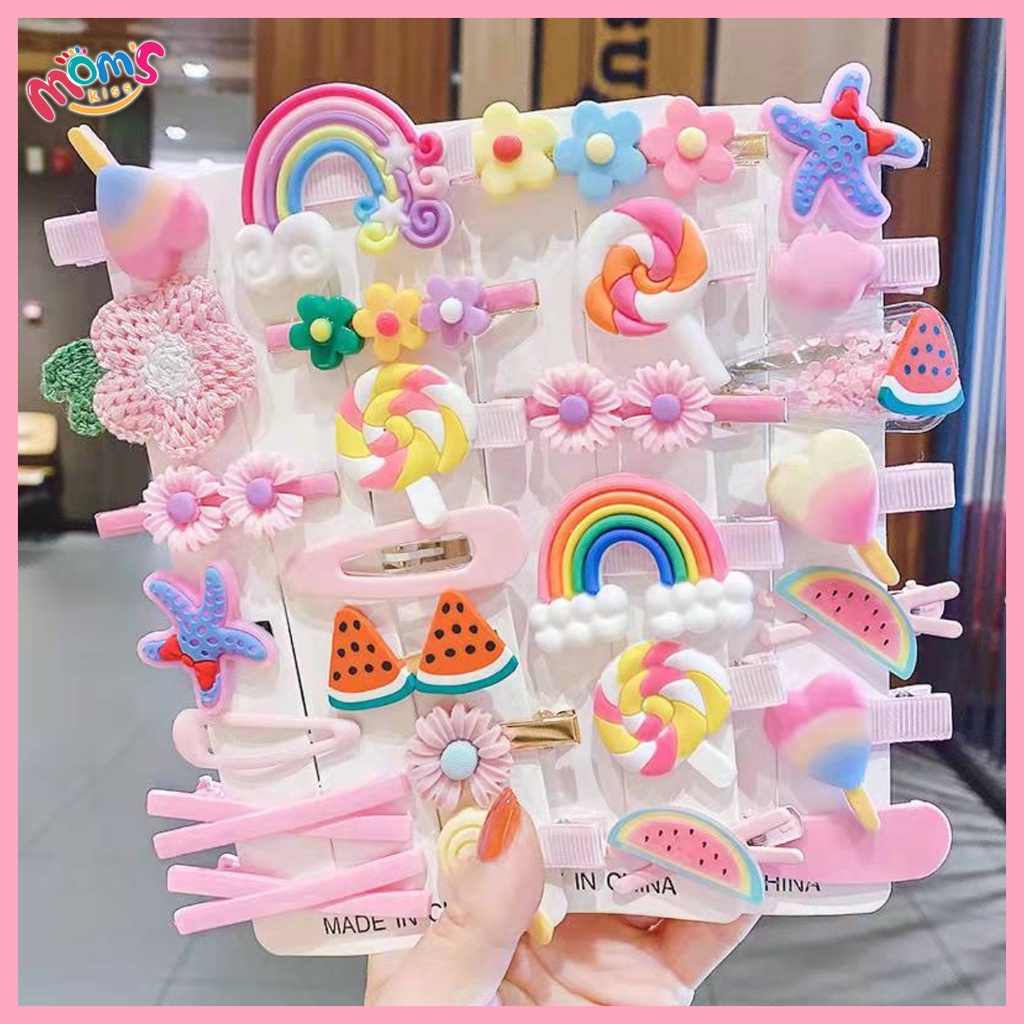 13/14Pcs/Set Kid Cute Candy Hair Accessories Kawaii Colorful Cartoon ...