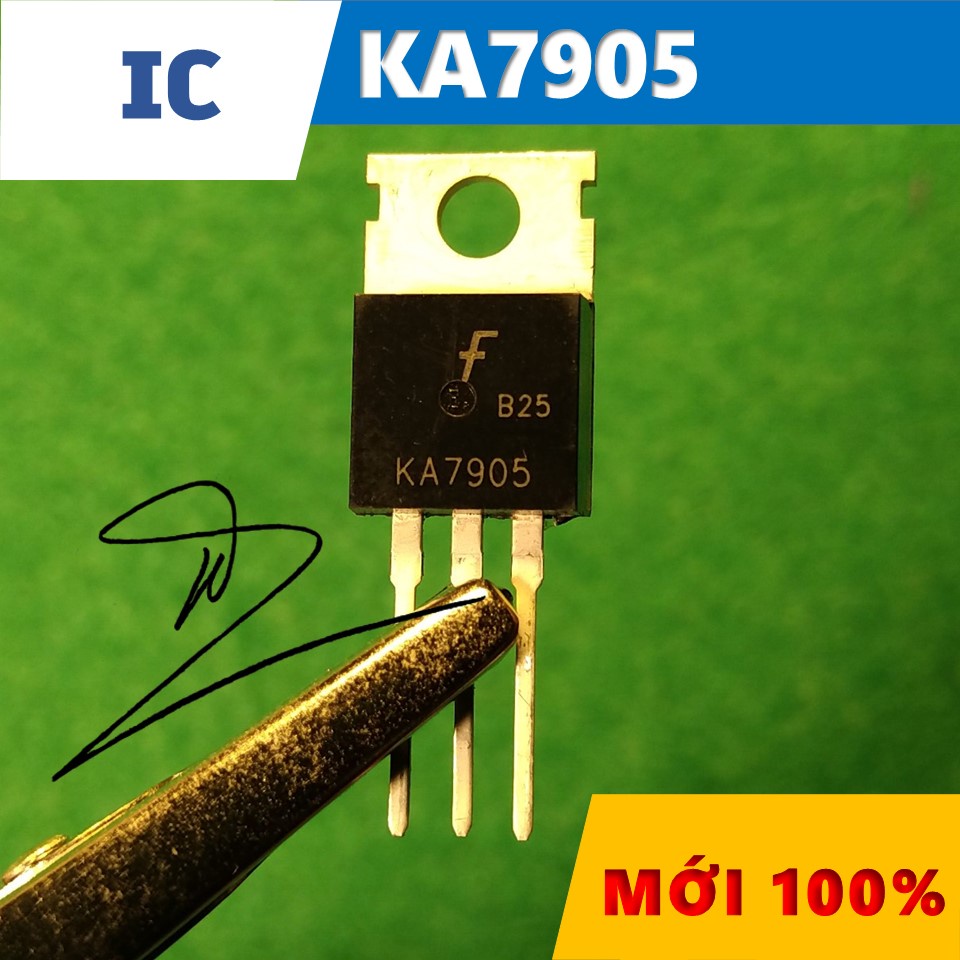 Pressure stabilizer KA7905 TO-220 New 100% / Copper back -35V / 5V / 2 ...