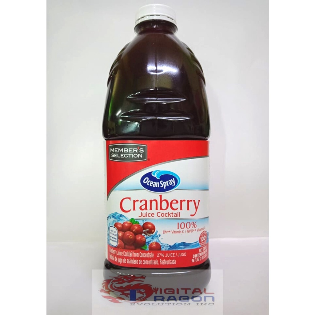 OCEAN SPRAY CRANBERRY JUICE COCKTAIL, 100 JUICE CRANBERRY 100 VITAMIN