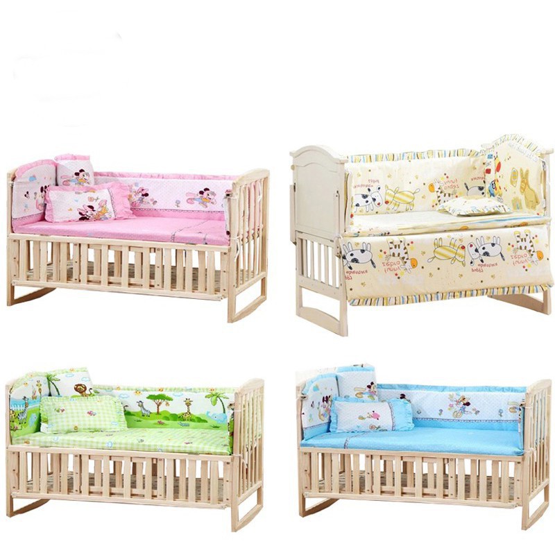 5 In 1 Baby Cradle Bedding Crib Bumper Cot Set Shopee Philippines