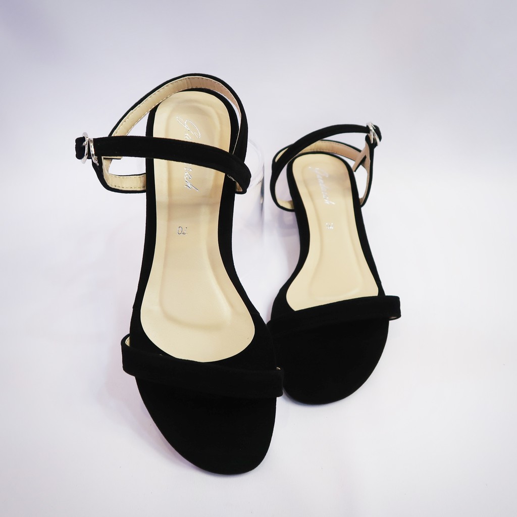 Gandarah Sisa Sandals 1 inch block heels color black | Shopee Philippines