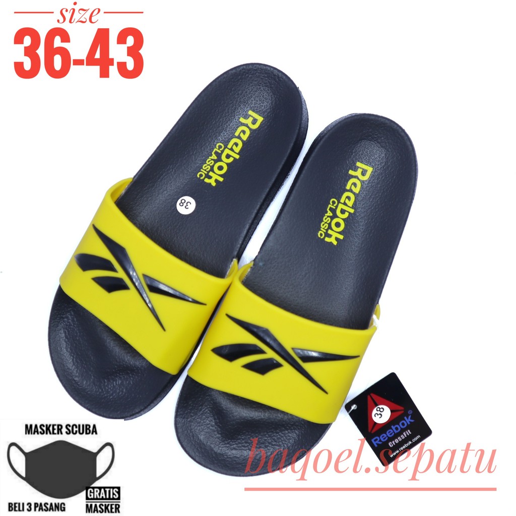 SENDAL ORIGINAL REEBOK CLASSIC KASUAL MEN WANITA SLIDE SENDAL ORIGINAL REEBOK CLASSIC KASUAL MEN WANITA SLIDE