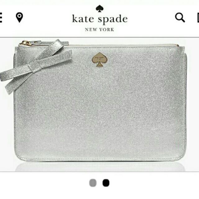 kate spade silver clutch