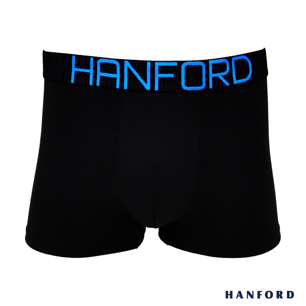 Hanford Men Cotton w/ Spandex Boxer Briefs Tropic Collection Dawn Black (Single Pack) Shopee