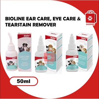 Bioline Ear Care, Eye Care & Tearstain Remover for Dogs, Cats and Rabbits 50ml
