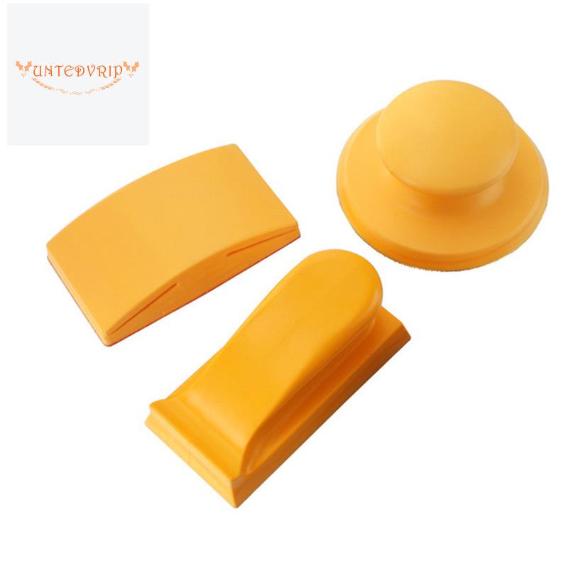 5 Inch Sanding Block Rubber Hook Loop Backing Pad Sandpaper Holder Hand Grinding Block ing Tools A#