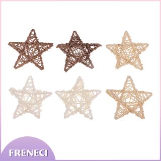 5/6pcs Natural Star Shape Rattan Wicker Ball Christmas Tree Ornament for Home Garden Wedding Party Decoration 7cm