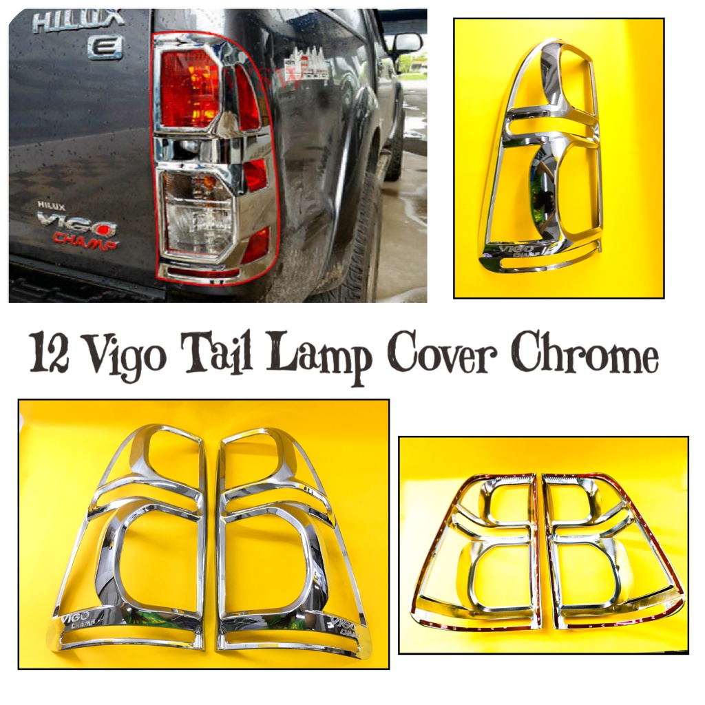 OC CHROME REAR TAIL LIGHT COVER FOR TOYOTA HILUX VIGO CHAMP (3476
