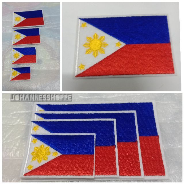 [3pcs]Philippine Flag Iron-on Embroidered Patches | Shopee Philippines