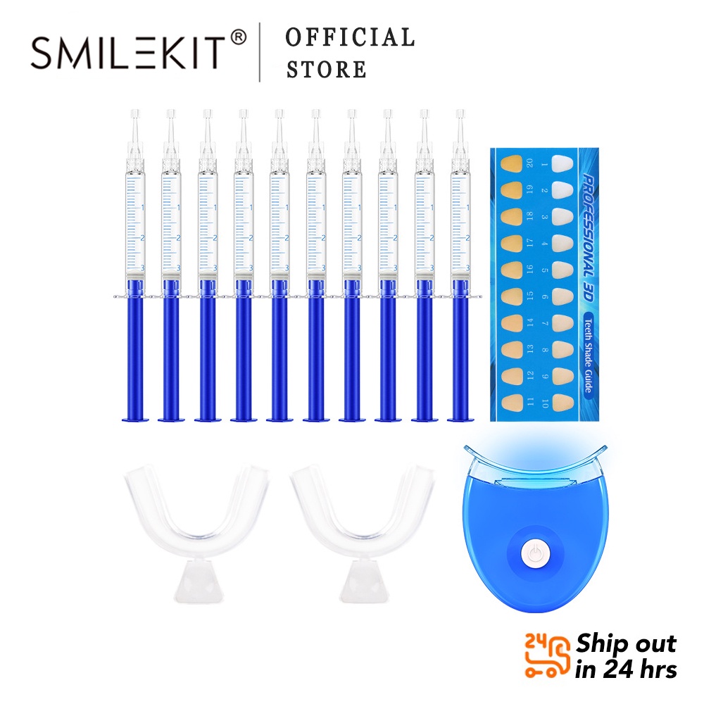 Smilekit Blue Light Teeth Whitening Kit With 10*Gels Teeth Whitening