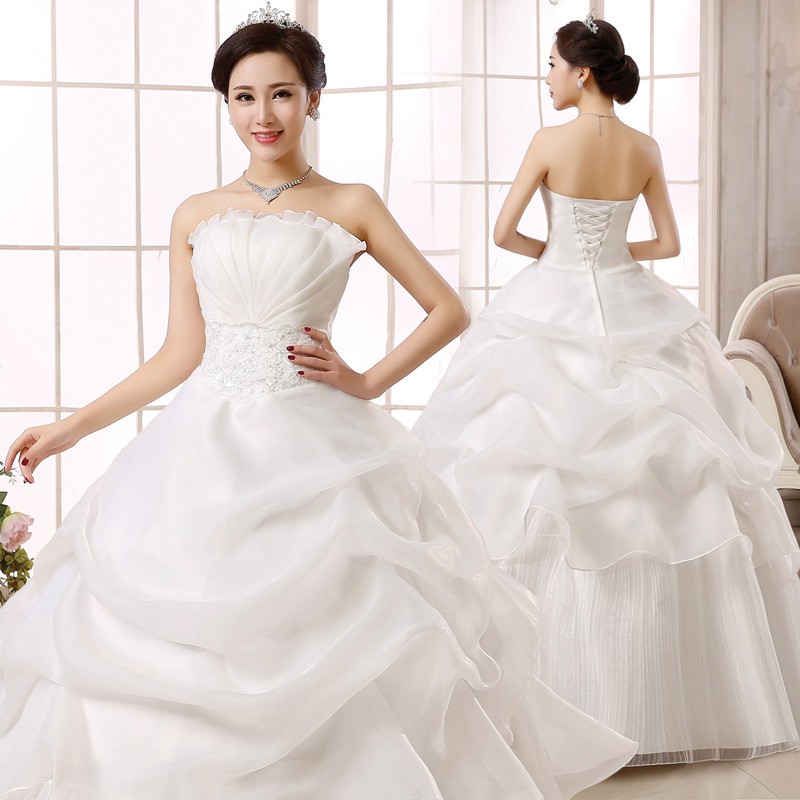 wedding dress tube style