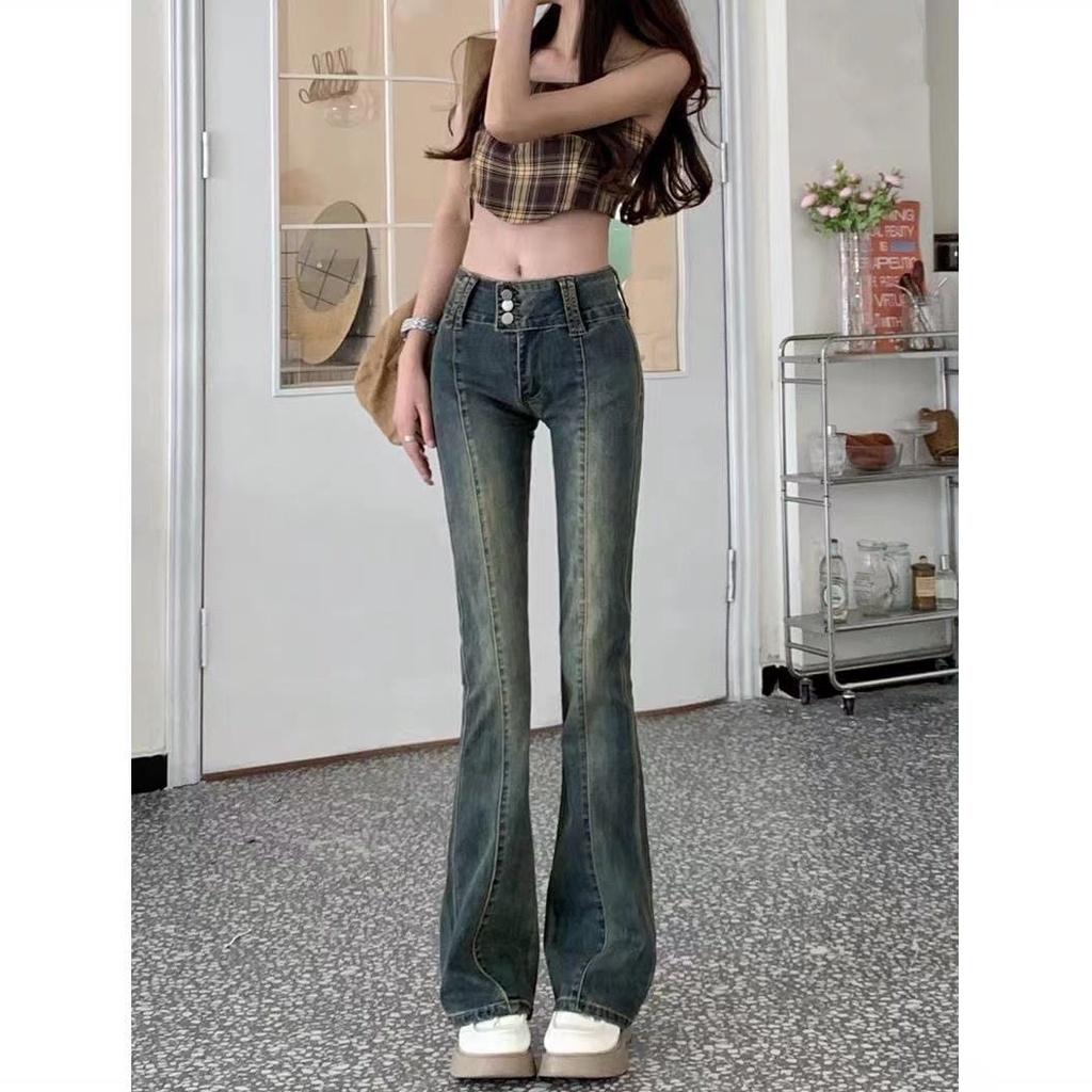 MicroFlared Trousers Small Flared Jeans Horseshoe Pants Hong Kong