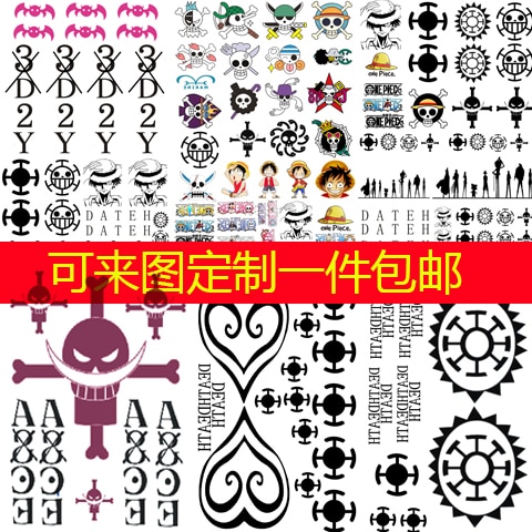 Anime One Piece Ace Luffy Nami Trafalgar Law Waterproof Temporary Transfer Tattoo Sticker Cosplay Ac Shopee Philippines