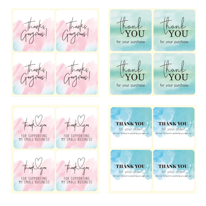 100 Pieces Thank You Stickers | Shopee Philippines