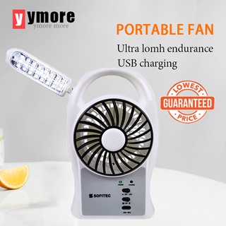 Electric fan Multifunctional Rechargeable Fan 5” and Emergency LED Light Box Fan