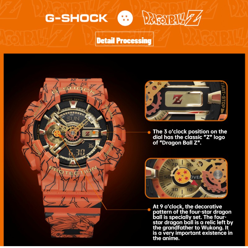 Casio G Shock X One Piece Dragon Ball Z Co Branded Watch Waterproof Automatic Lighting With Original Box Luffy Shopee Philippines