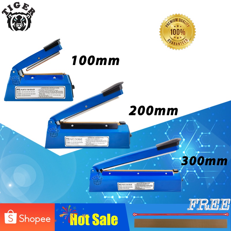 Impulse Plastic Bag Sealer Sealing Machine 100mm 200mm 300mm for PP/PE