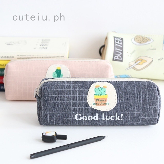 Natural Cactus Time Cotton Pencil Case Pencil Creative Bag