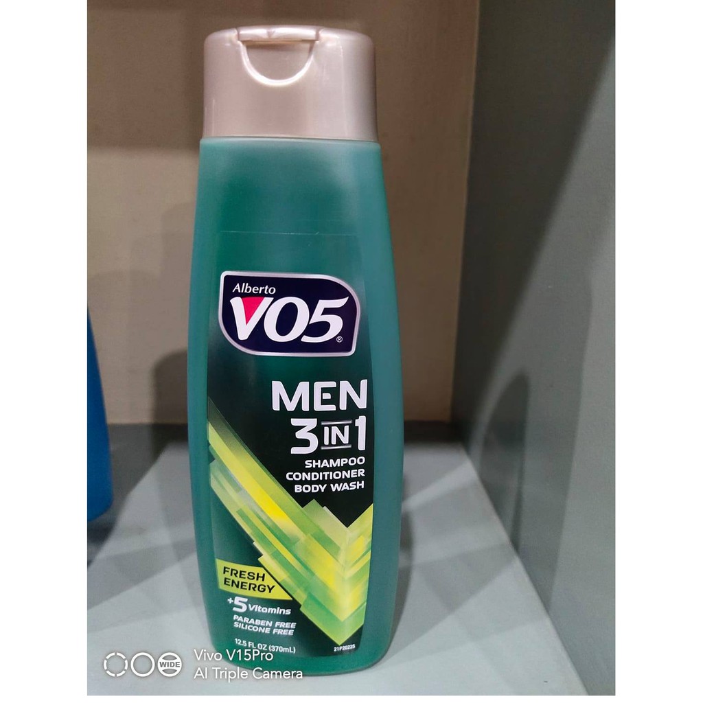 Vo5 Men 3 In 1 Shampoo Conditioner And Body Wash 370ml Shopee