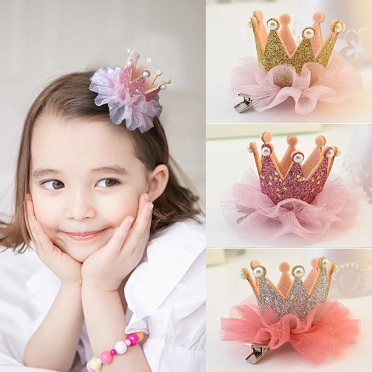 Baby Hair Accessories Crown Hair clip 