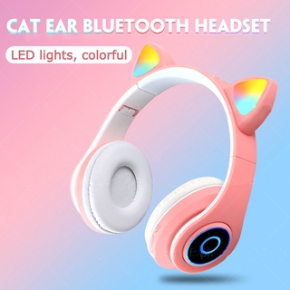 Dj Cat Ears Headset Bluetooth Luminous 5 0 Ins Style Wireless Luminous Headphones Computer Gaming Cute Girl Party Flash Led Shopee Philippines - roblox cat headphones
